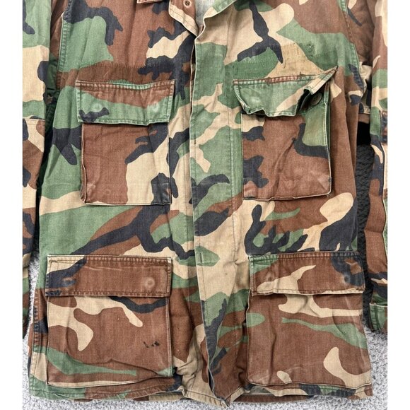 VTG Men's US Army Military Combat Coat Hot Weather Woodland Camo Jacket - Picture 4 of 12